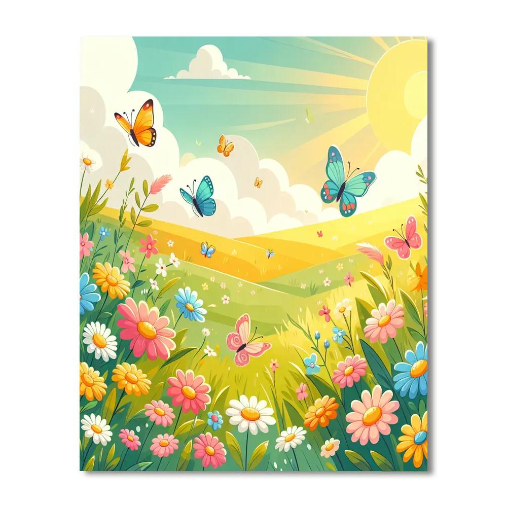 Charming Butterfly Oasis Painting Number Kit
