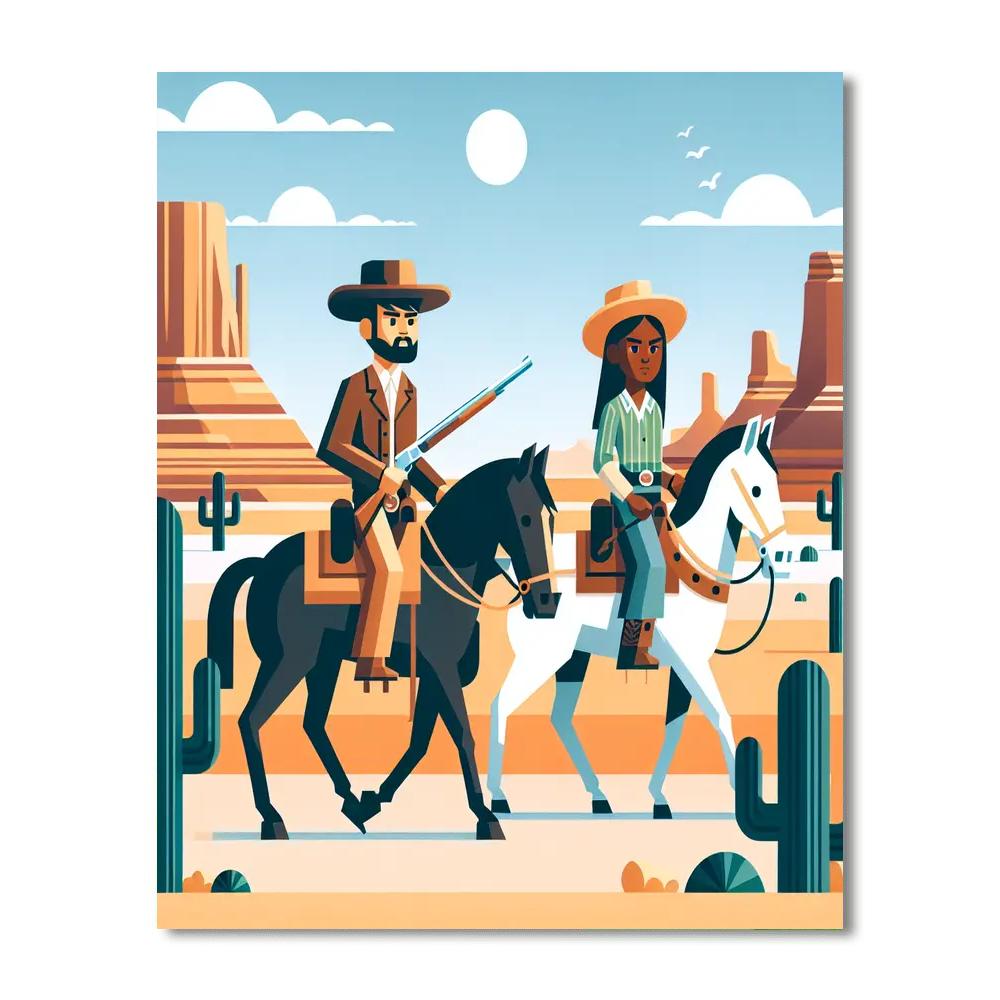 Wild West Frontier Expedition Painting Number Kit