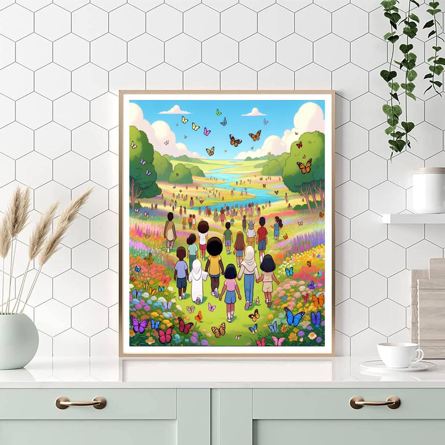 Sunlit Meadow Walk Paint By Numbers