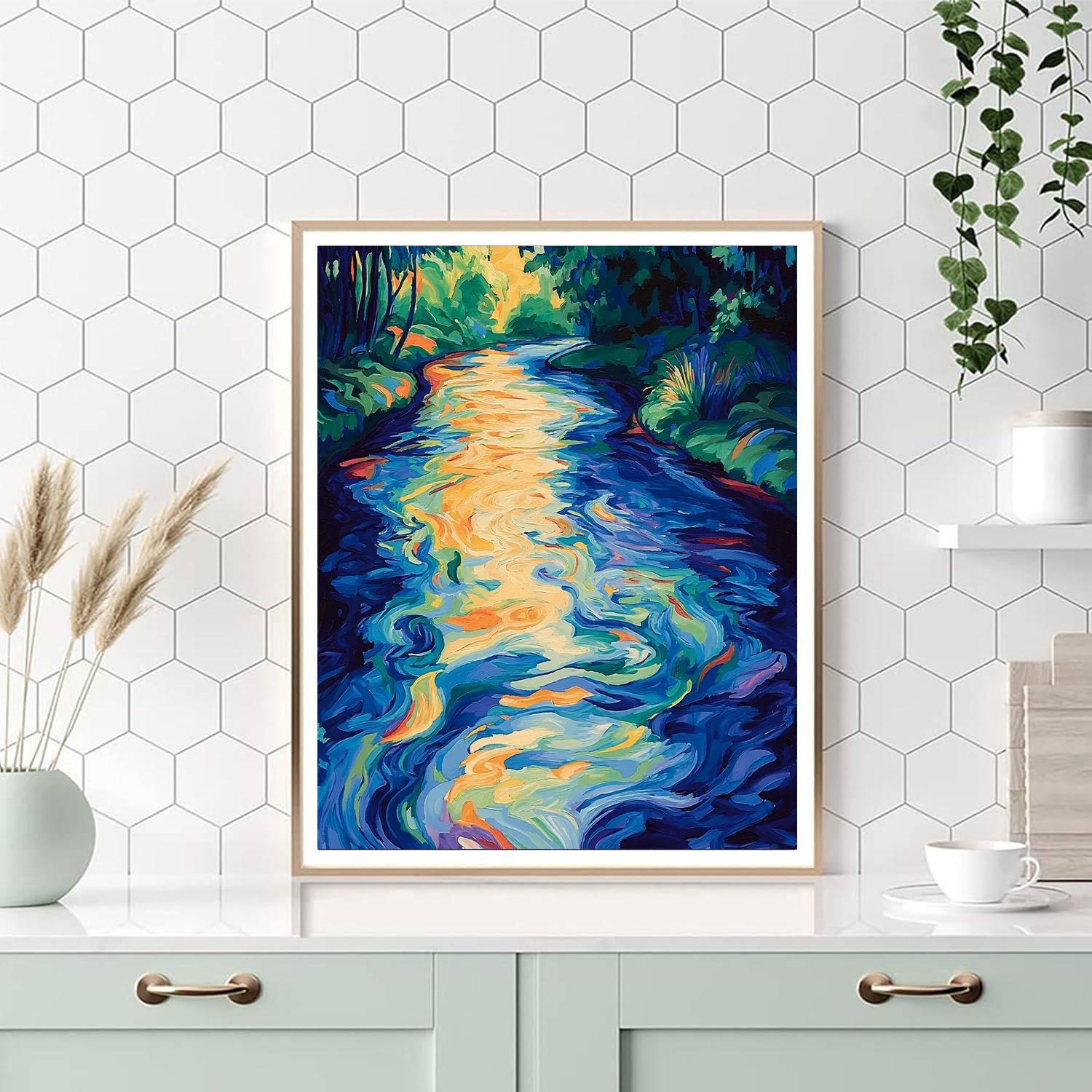 Frida Kahlo Inspired Rivers Of Inner Reflection  Numbered Painting Kits