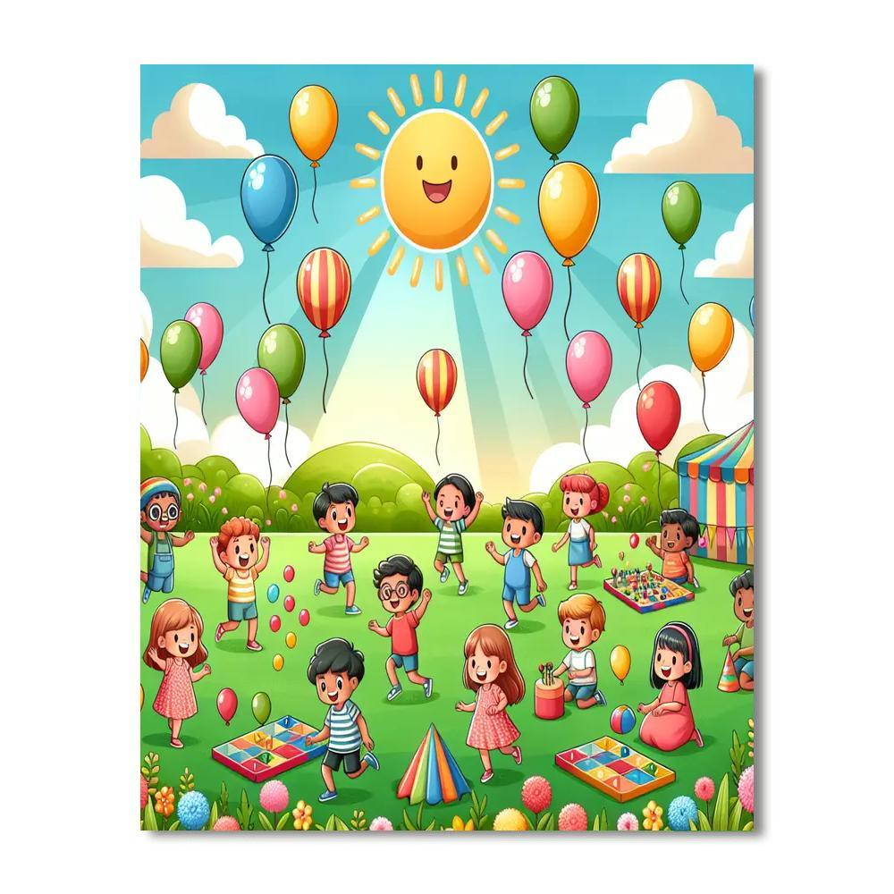 Sunny Balloon Festival Numbered Painting Kits