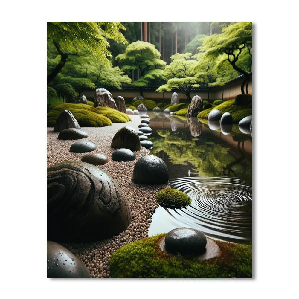 Soothing Zen Oasis Painting Number Kit