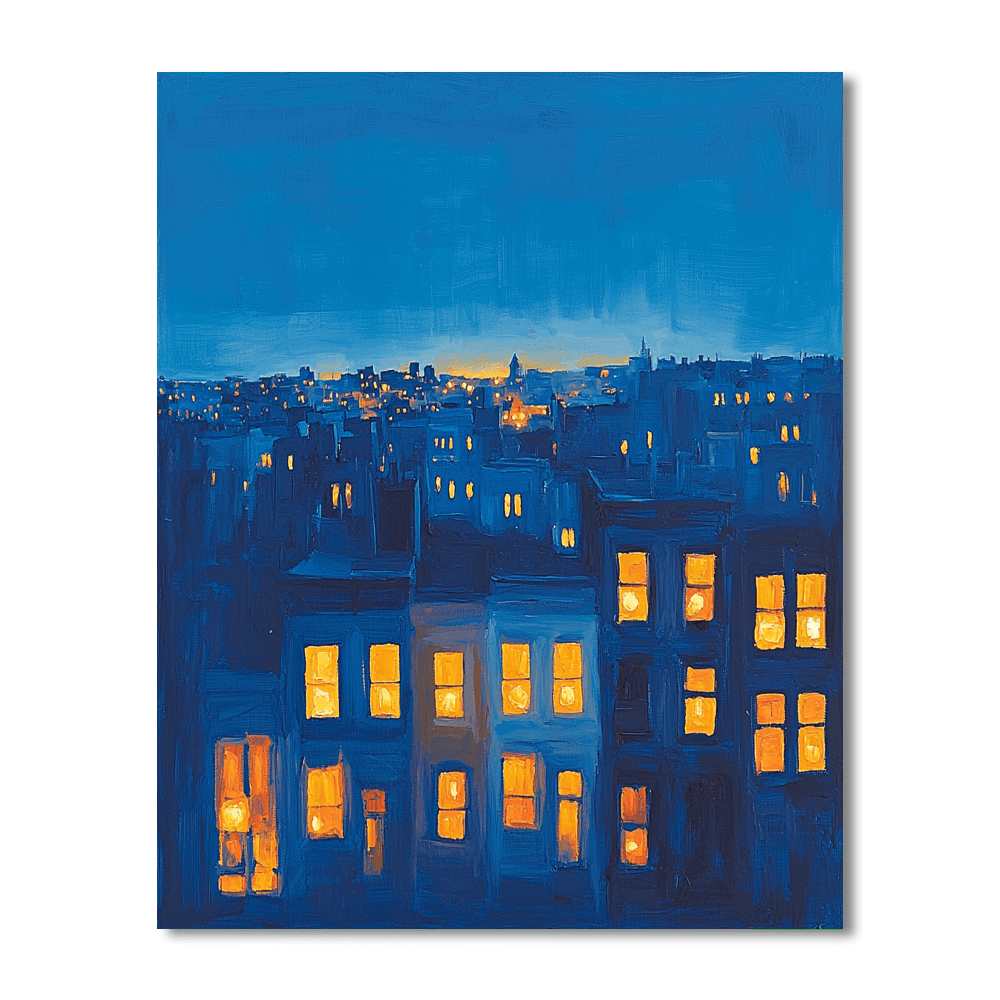 Edward Hopper Inspired City Lights Serenade  Paint By Numbers