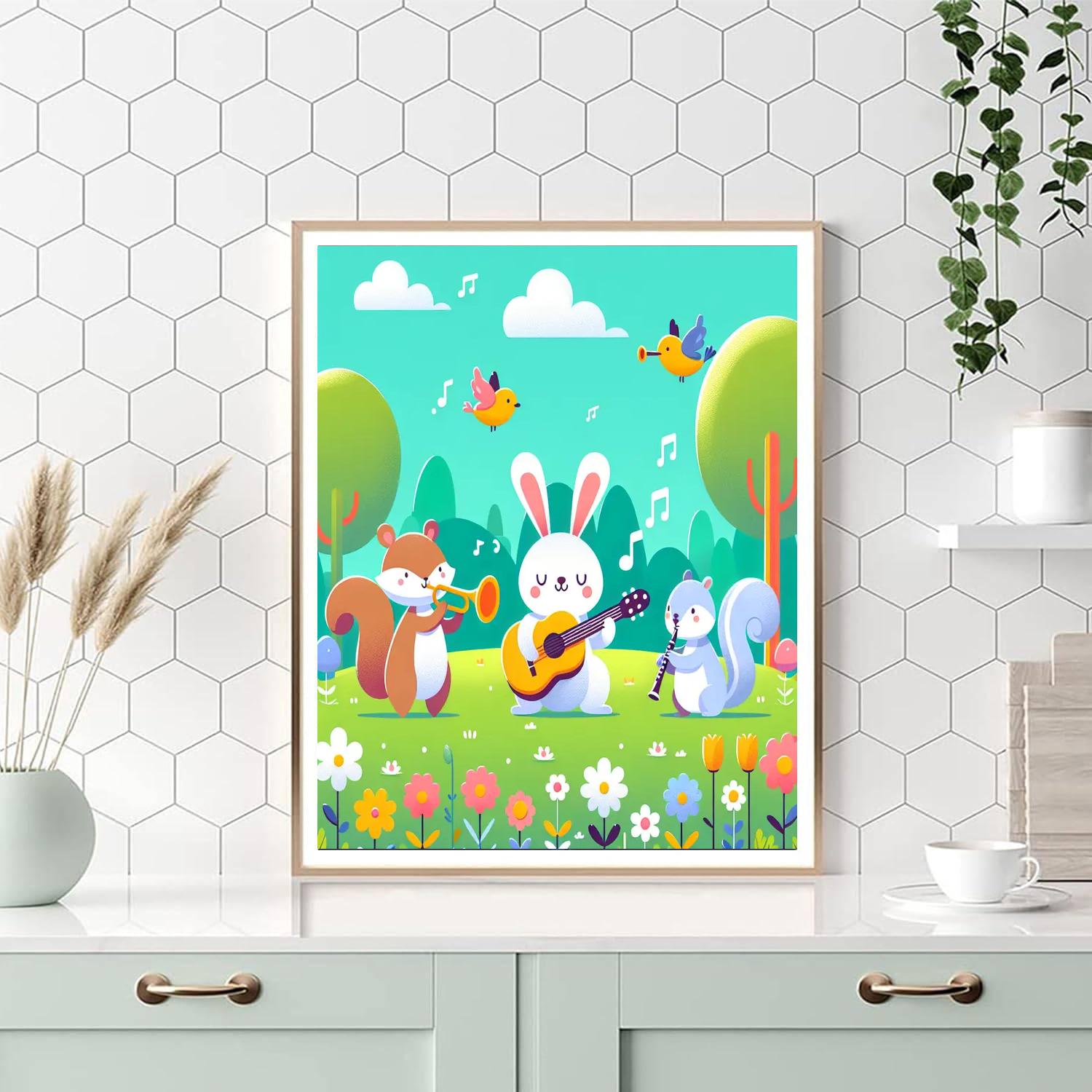 Sweet Serenade In The Meadow Painting By Numbers Kit