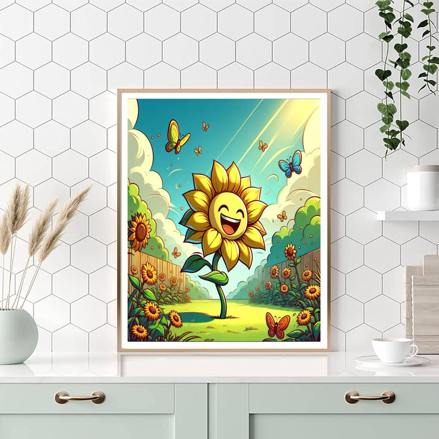 Joyful Summer Sunflower DIY Paint By Numbers