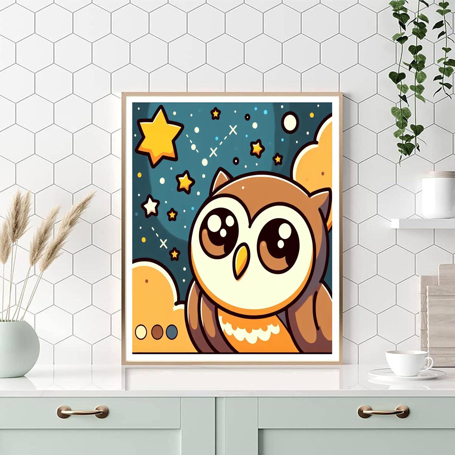 Starstruck Owls Paint By Numbers Art