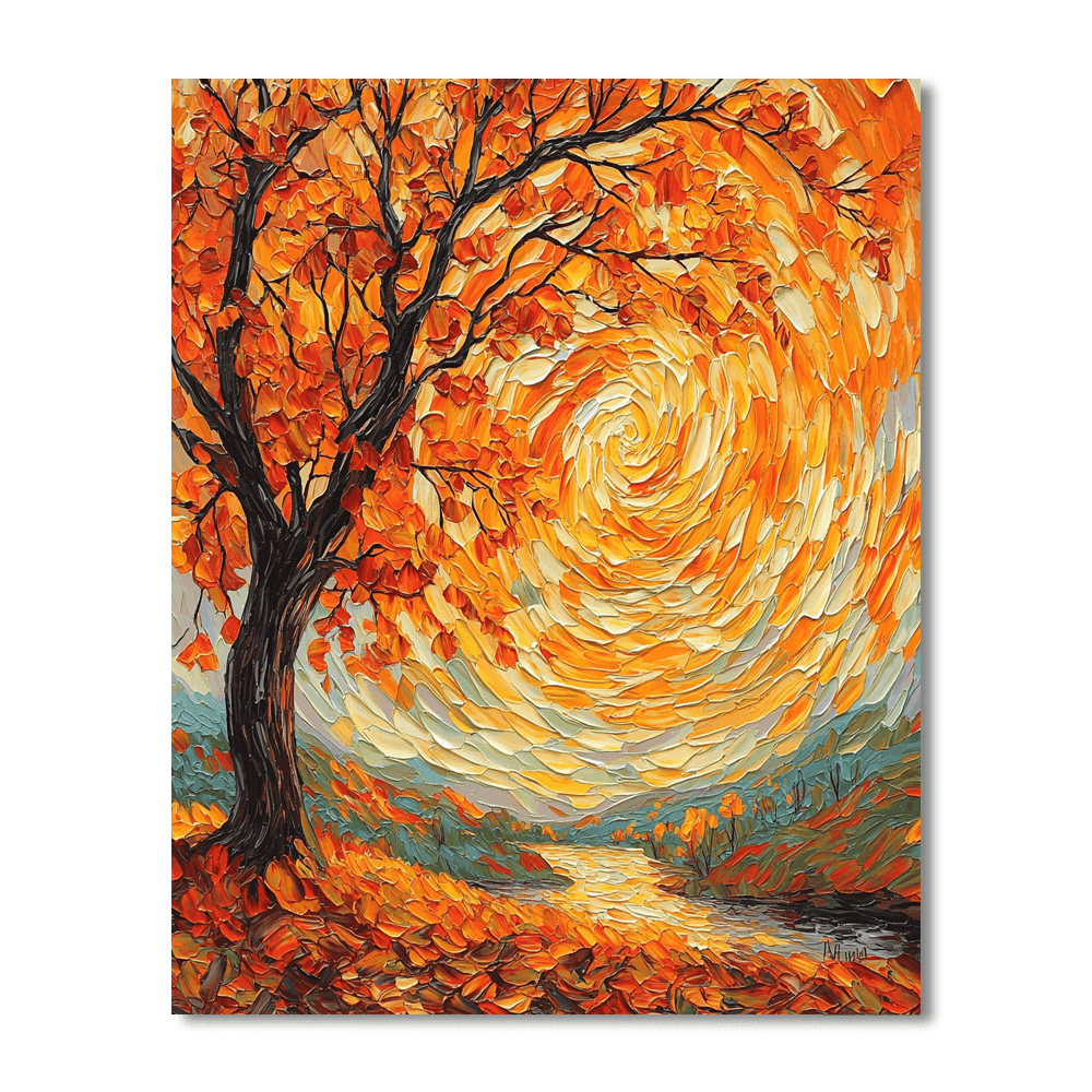 Vincent Van Gogh Inspired Autumn Hues  Paint By Numbers Art