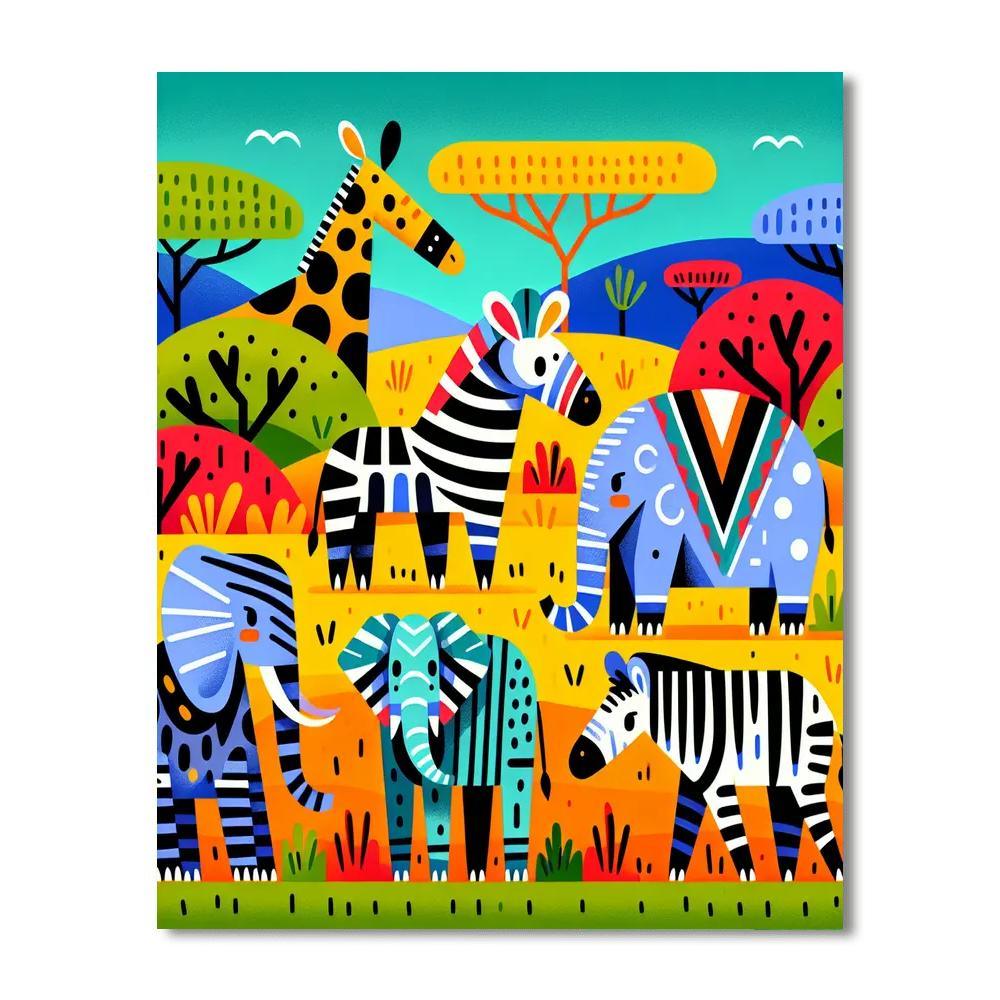 Artistic Safari Painting Number Kit