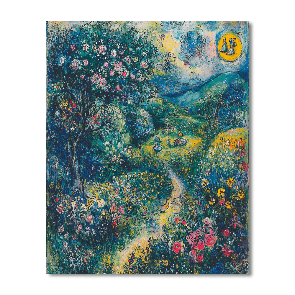 Marc Chagall Inspired Fantasy Meadow  DIY Paint By Numbers