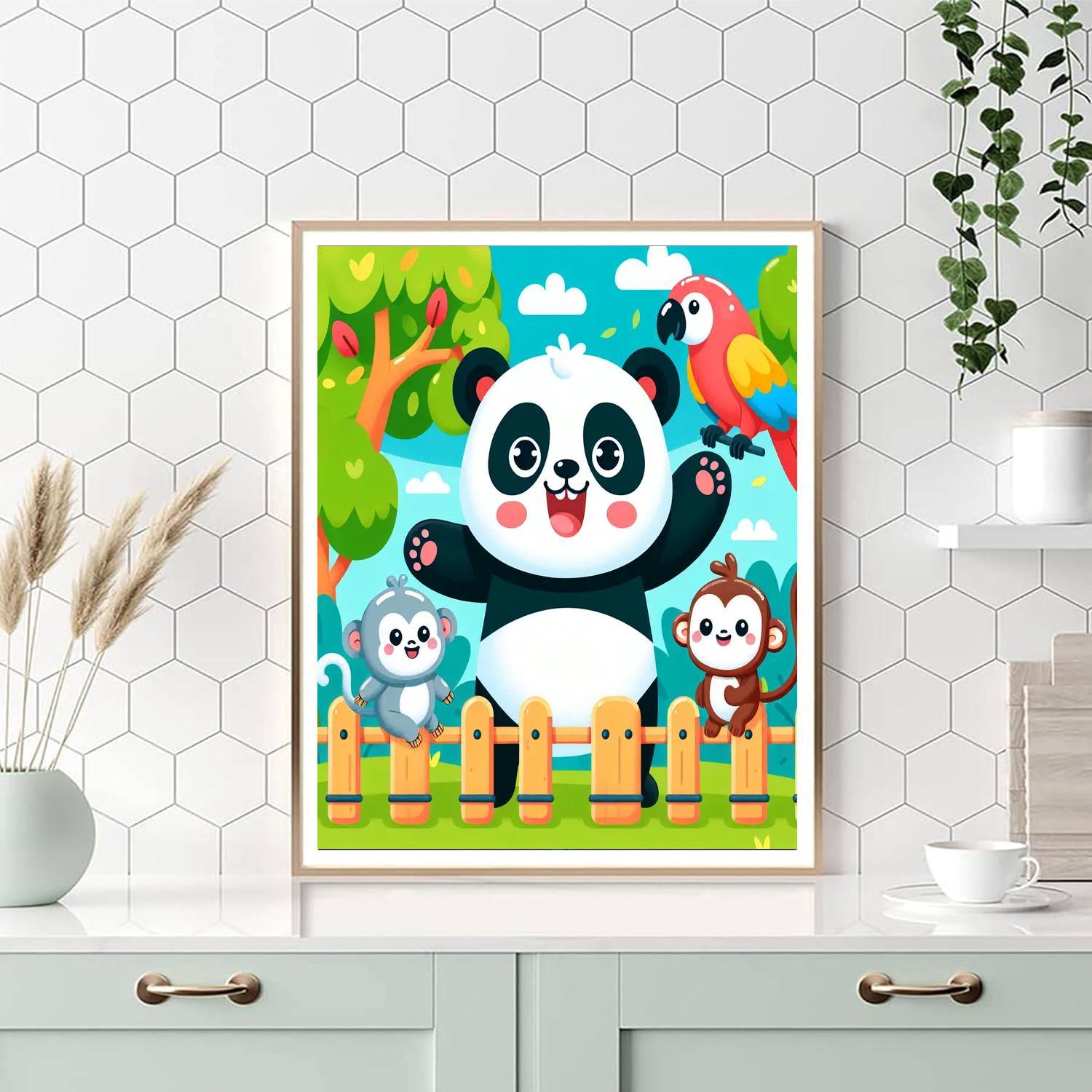 Cute Critters At The Zoo Numbered Painting Kits