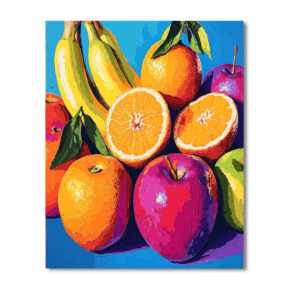 Andy Warhol Inspired Colorful Fruits Medley  Paint By Numbers Kits