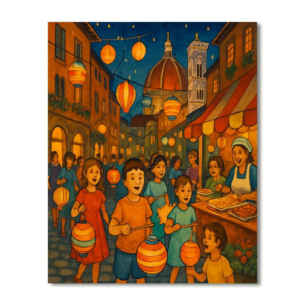 Festa Della Rificolona DIY Paint By Numbers