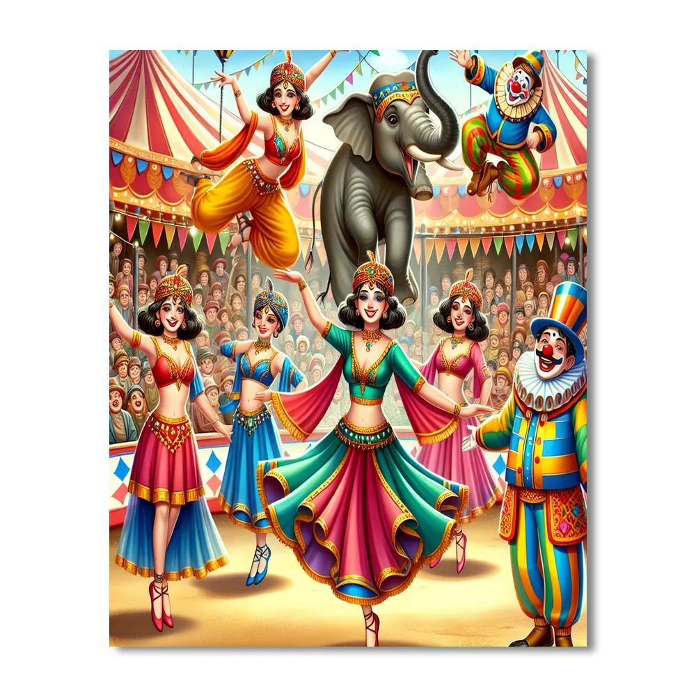 Circus Wonders Show Paint By Numbers Art