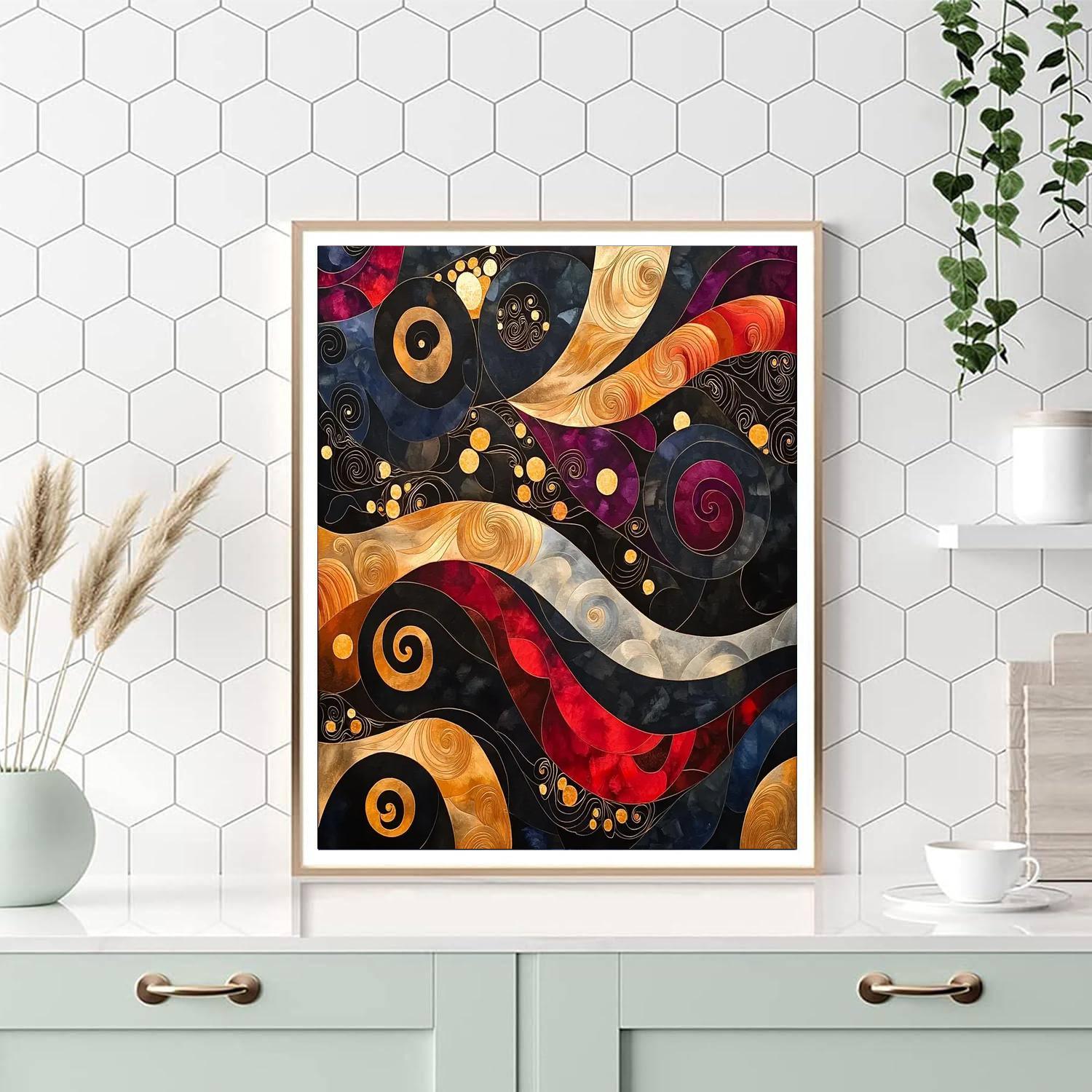 Gustav Klimt Inspired Echoes Of Abstraction  Paint By Numbers Kits