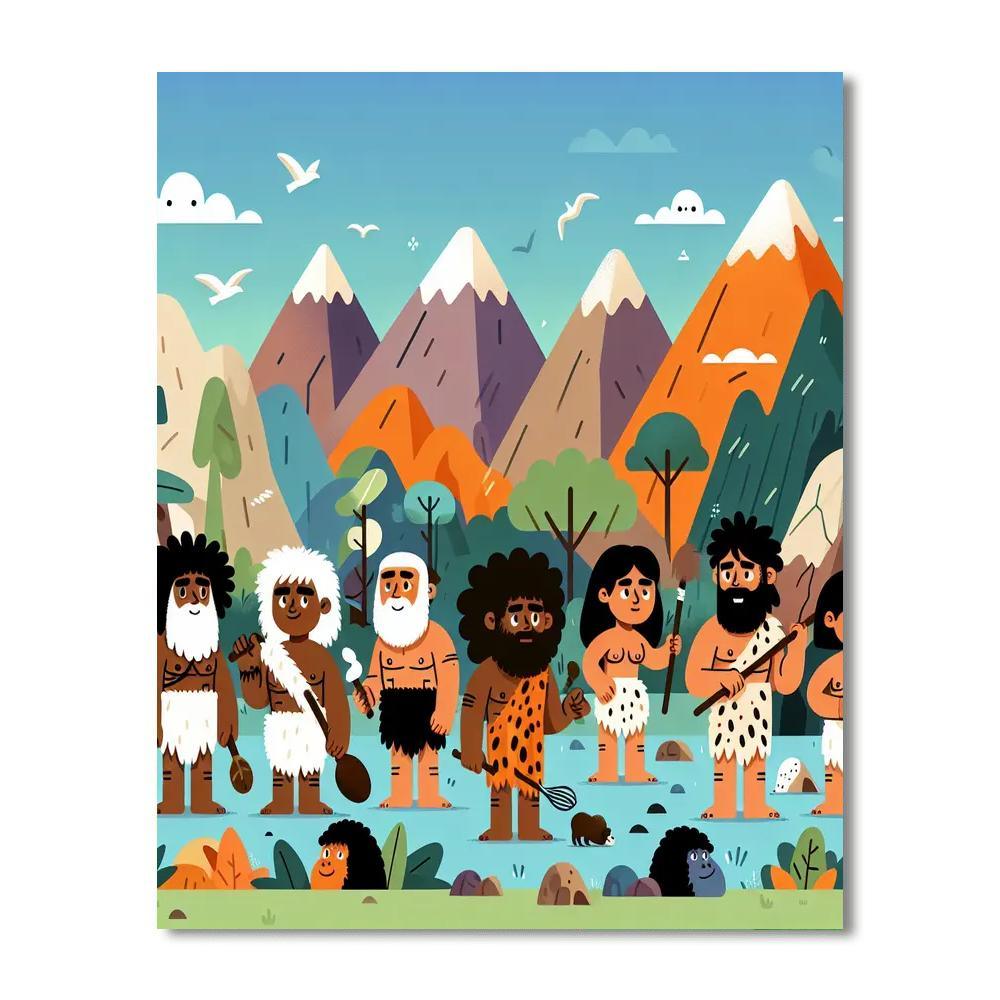 Caveman Discovery Adventure Paint By Numbers