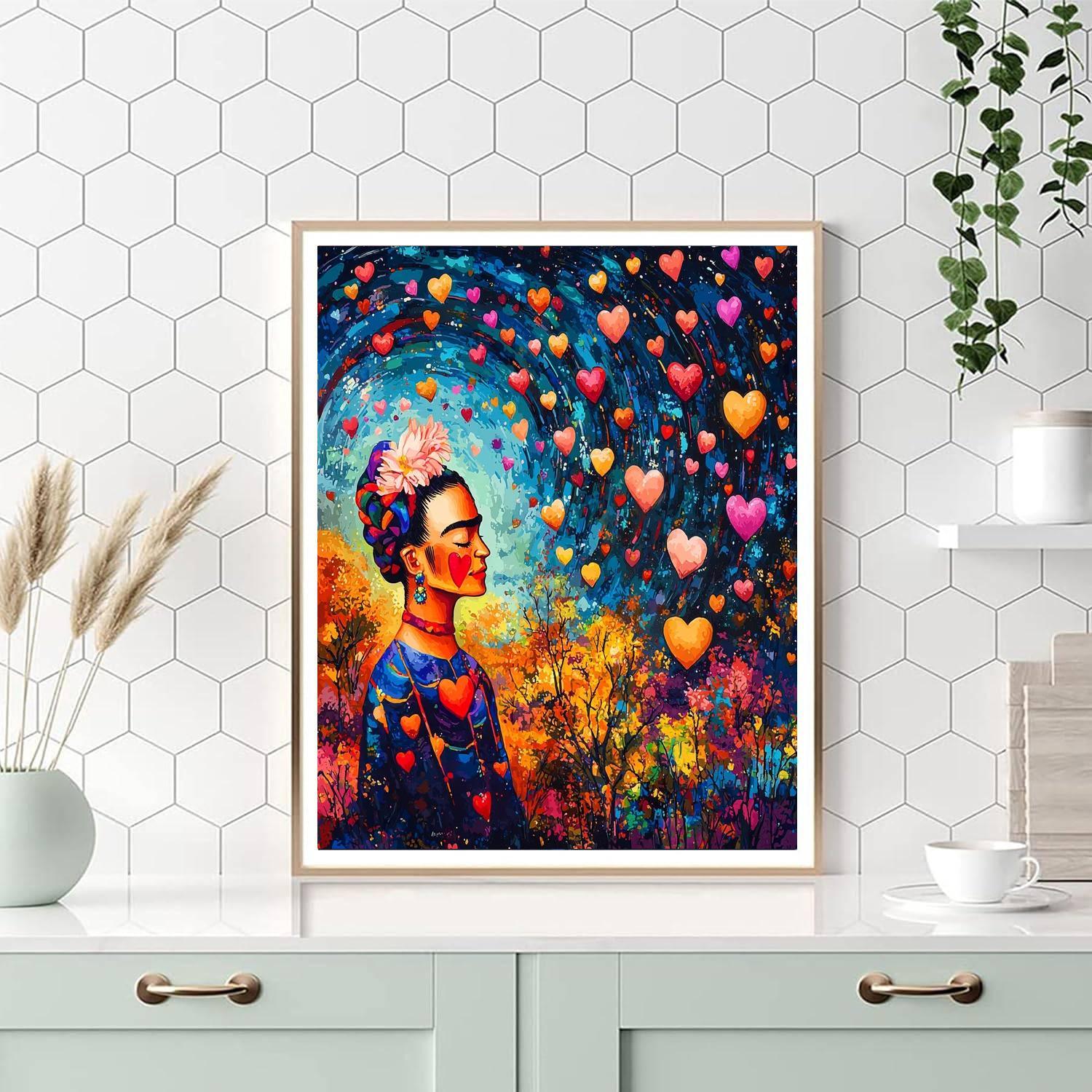 Frida Kahlo Inspired Dreamscape Of Identity  Painting Number Kit