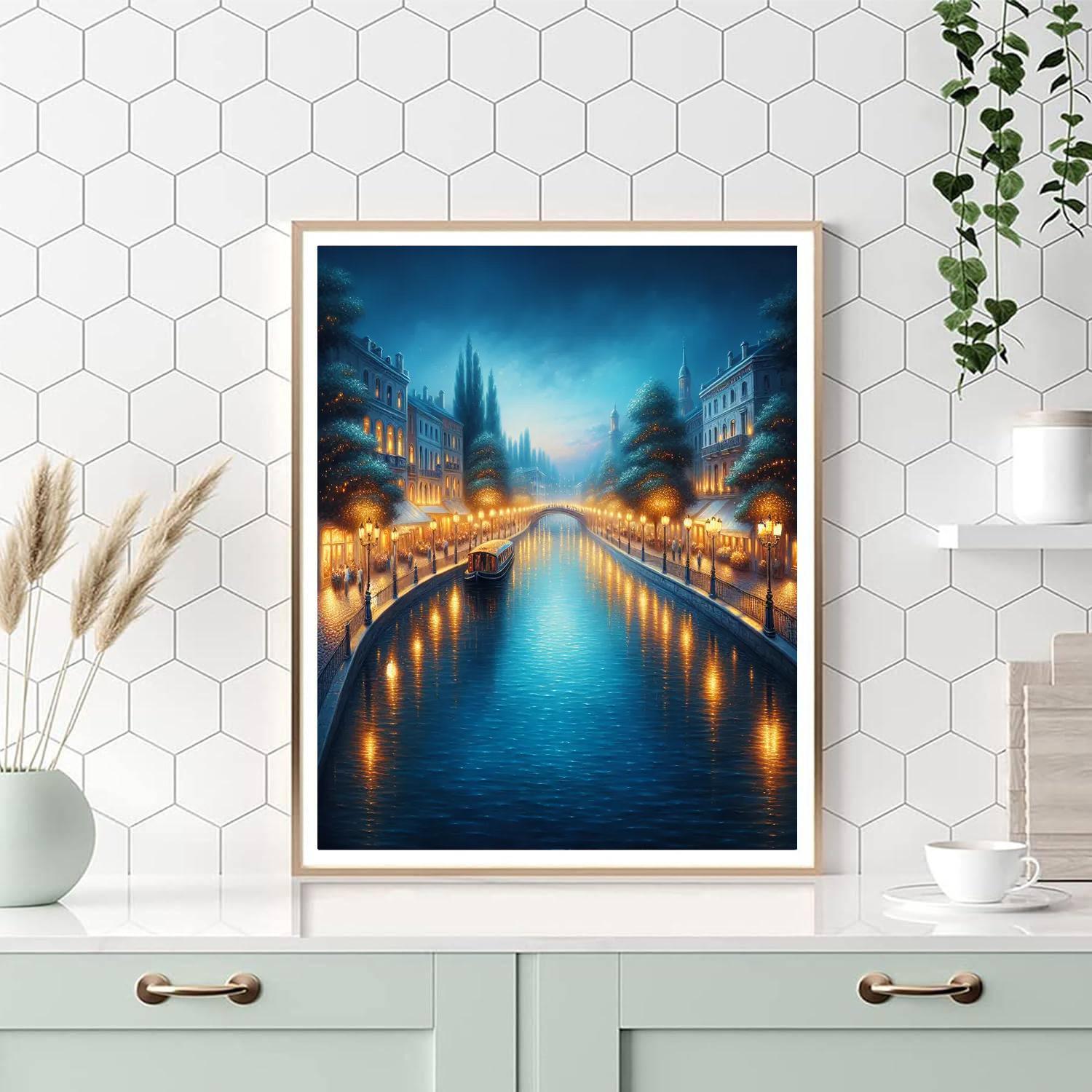 Romantic Evening Canal Paint By Numbers