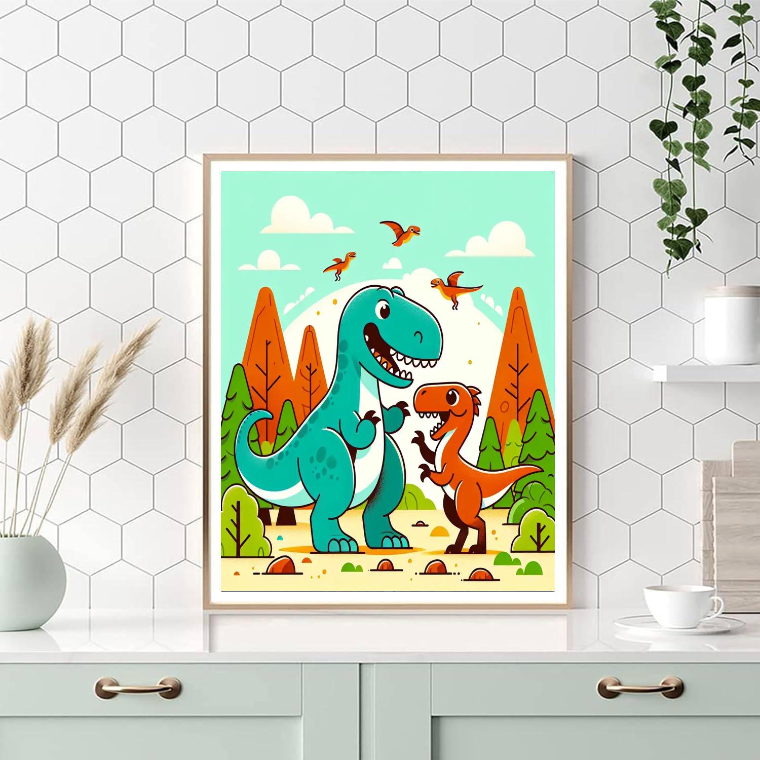 Dino Expedition Adventure Paint By Numbers