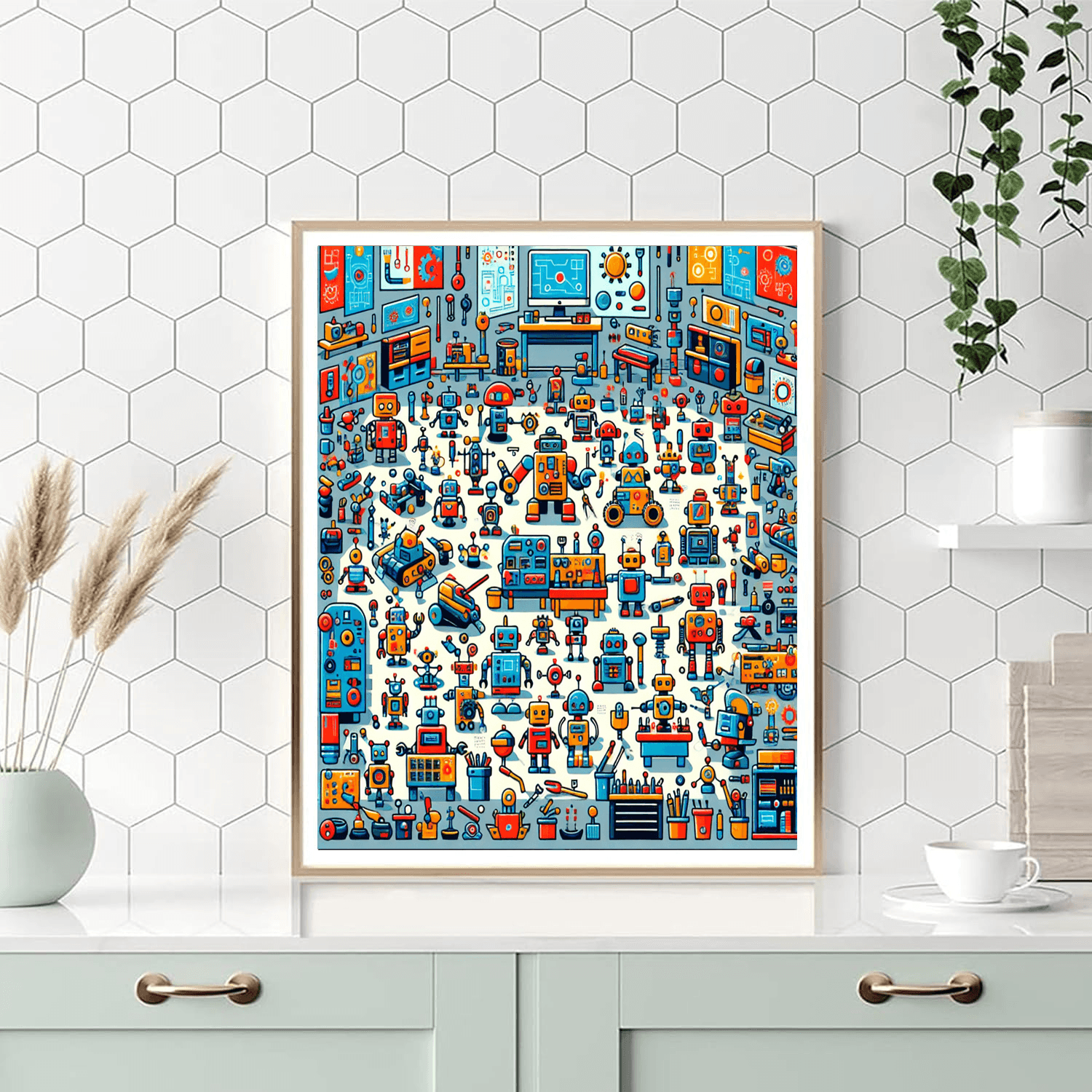 Robot Workshop Paint By Numbers Art