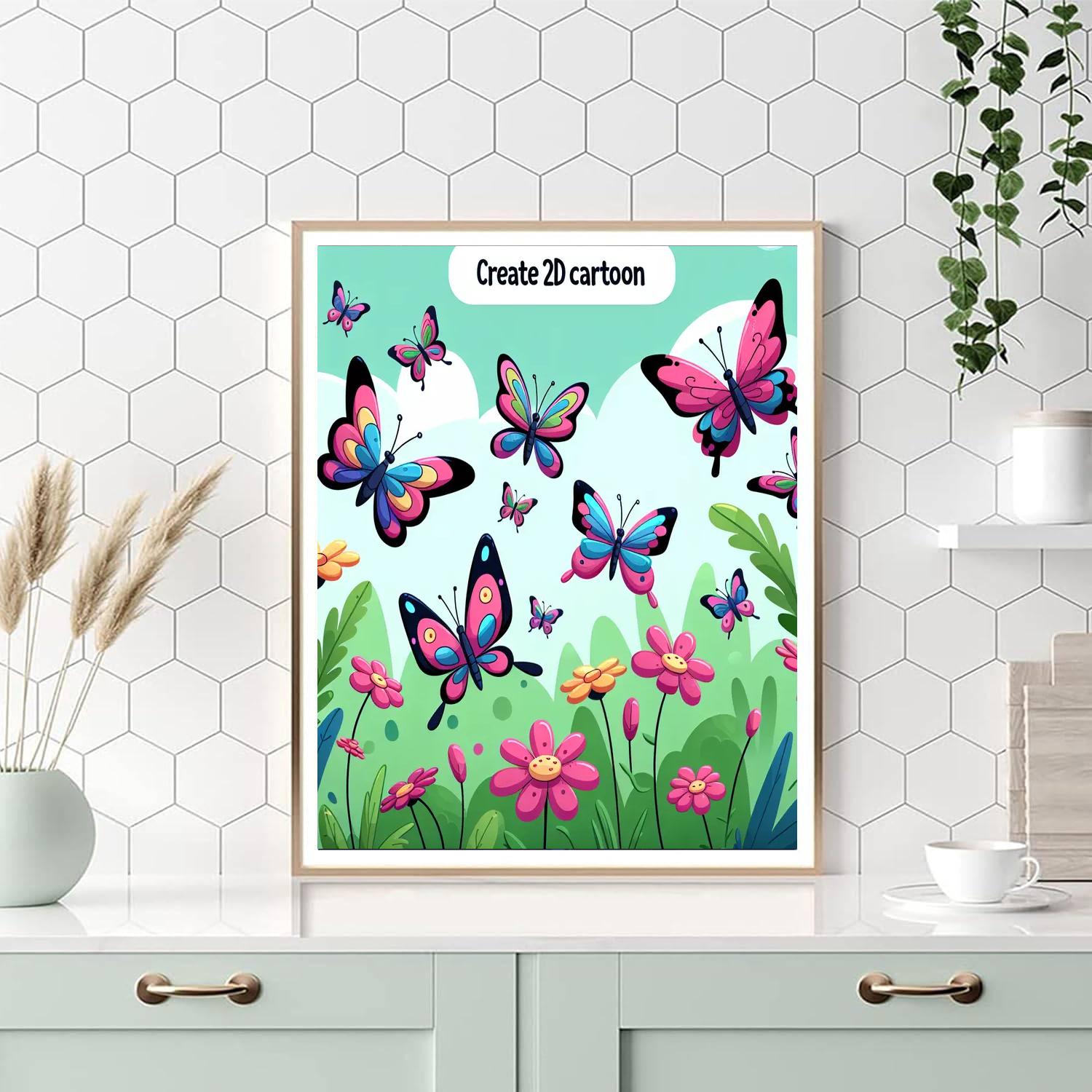 Butterflies' Meadow Adventure Paint By Numbers Kits