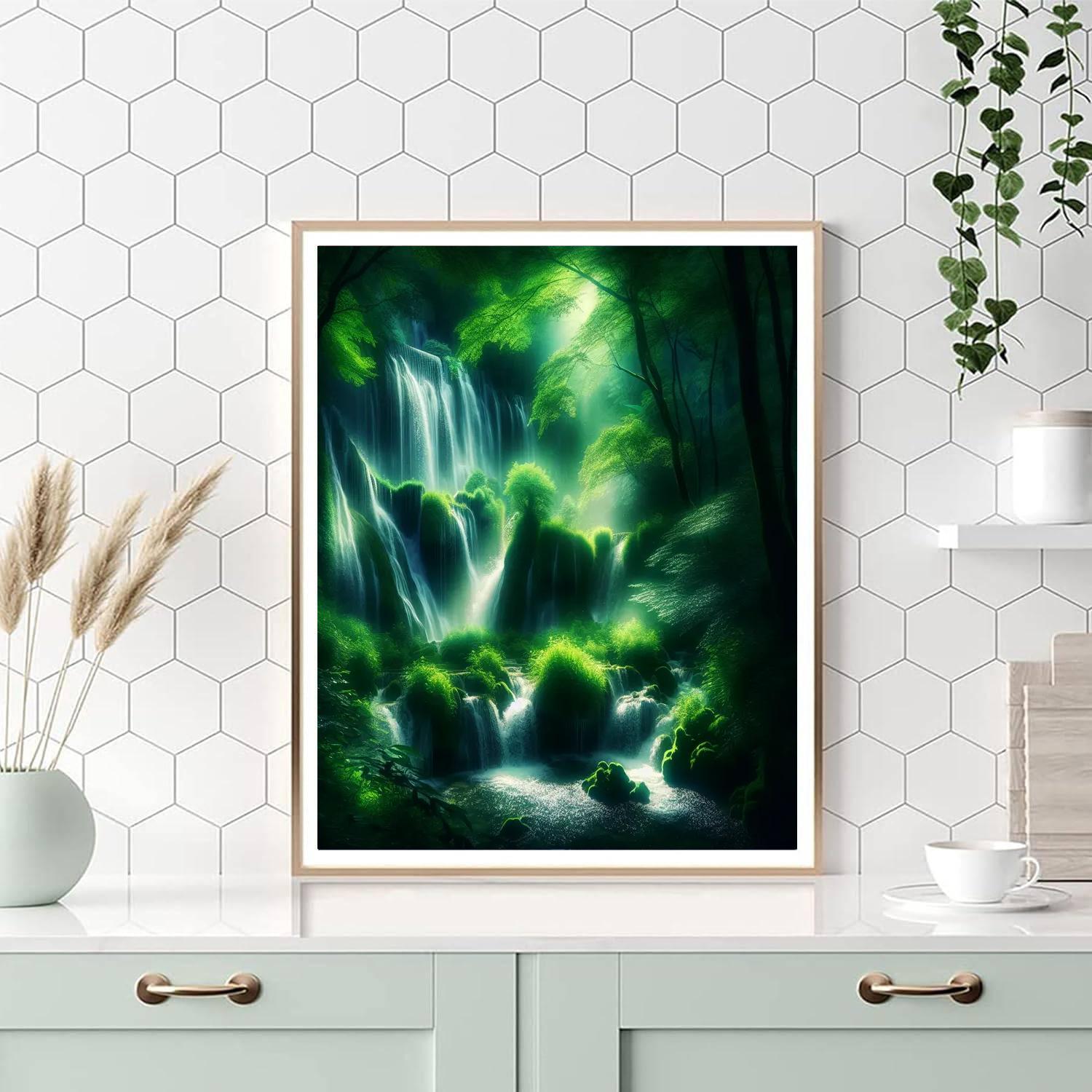 Fantasy Enchanted Waterfall Painting By Numbers Kit