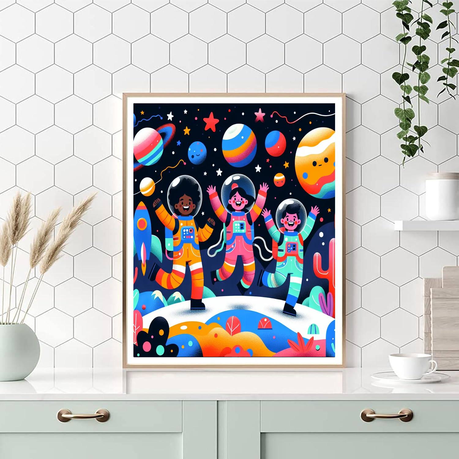 Space Adventure Pioneers Paint By Numbers Kits