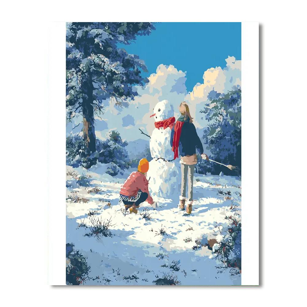 Love's Warmth On Winter's Day Painting Number Kit