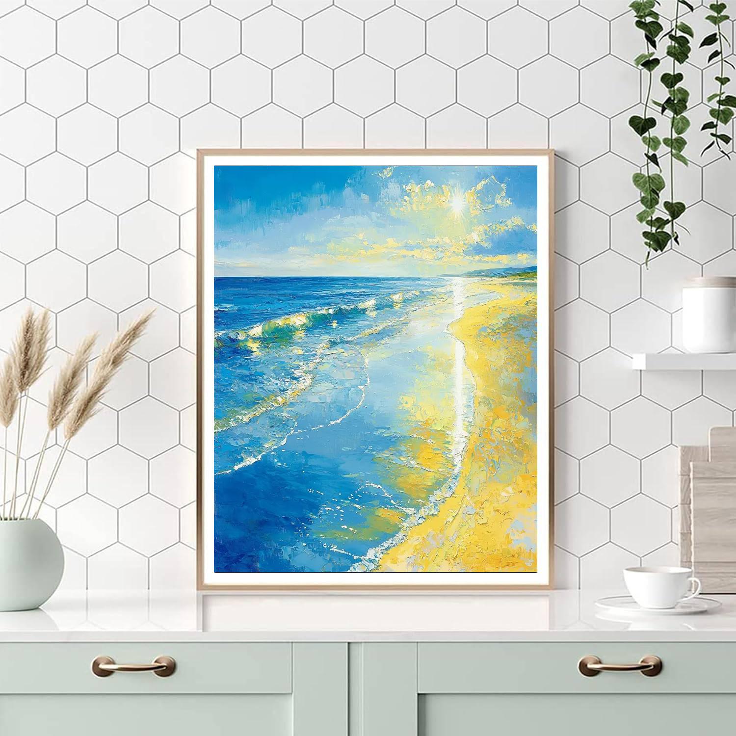 Claude Monet Inspired Sunkissed Beach Bliss  Paint By Numbers Kits