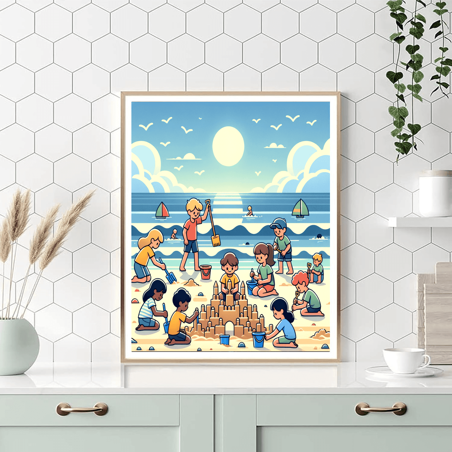 Sunny Beach Day Fun Paint By Numbers