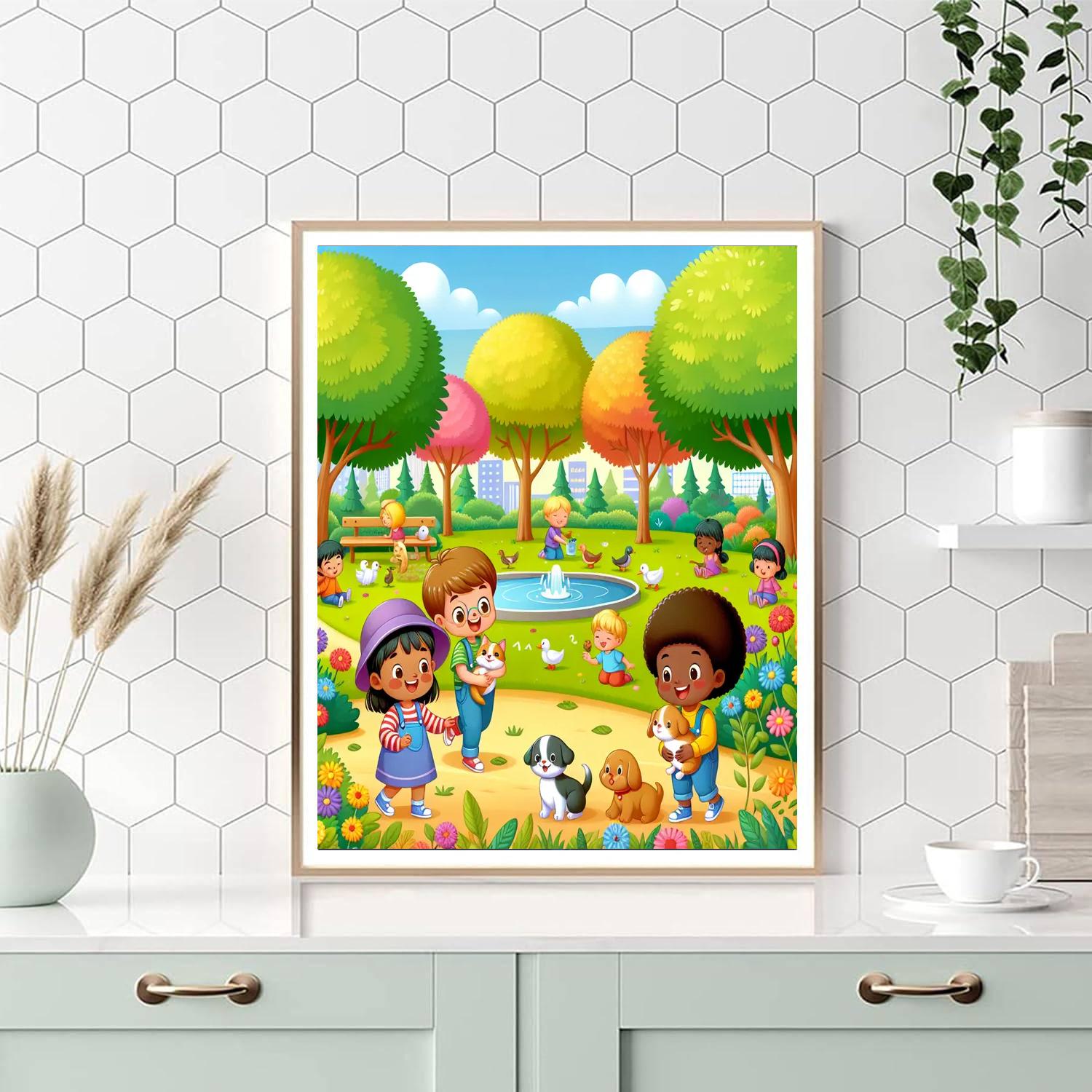 Cuddly Animal Playtime Painting By Numbers Kit