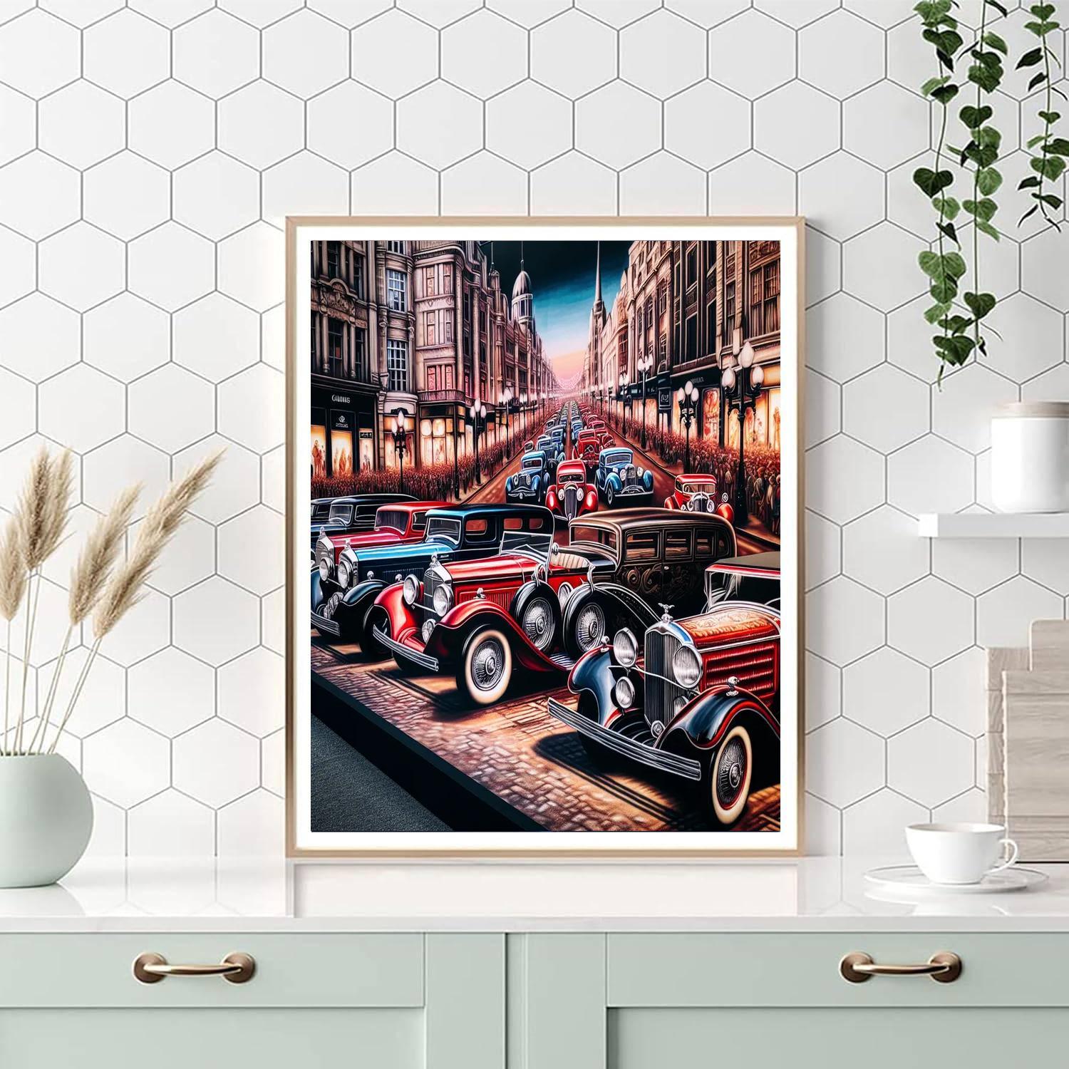 Classic Vintage Car Parade Paint By Color