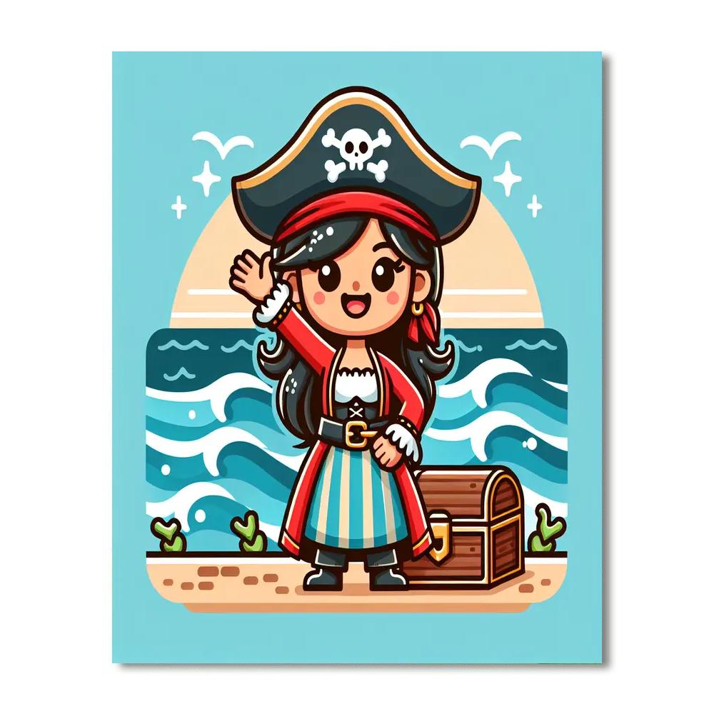 Charming Pirate Painting Number Kit
