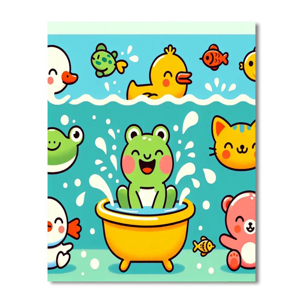 Bubbly Bath Time Pals Number Painting