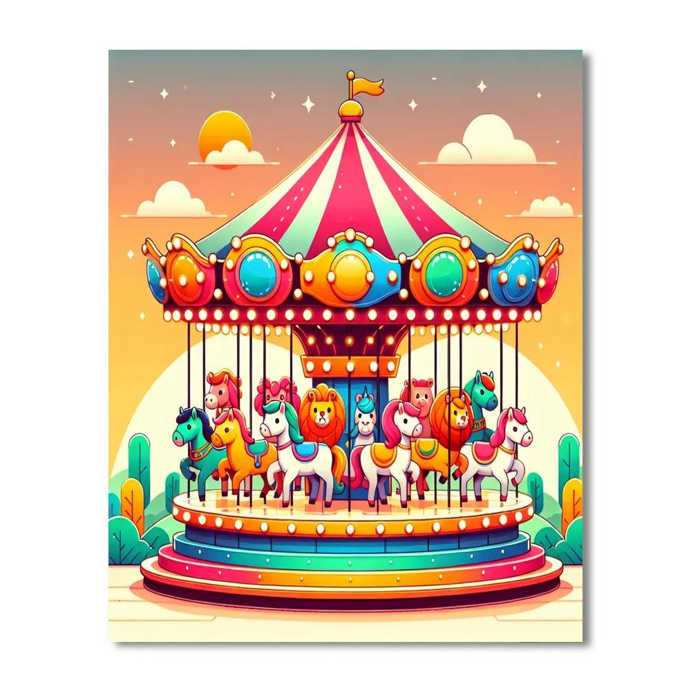 Carnival Carousel Paint By Color