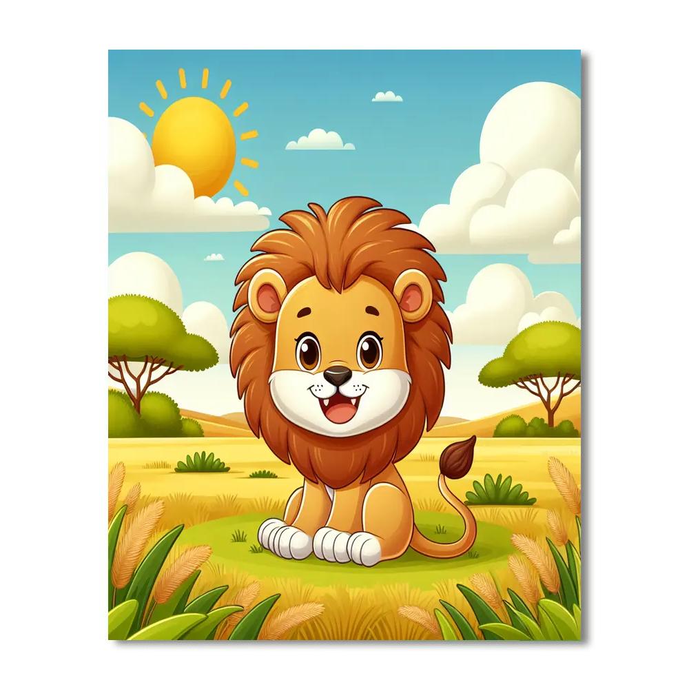 Fun Loving Lion Number Painting