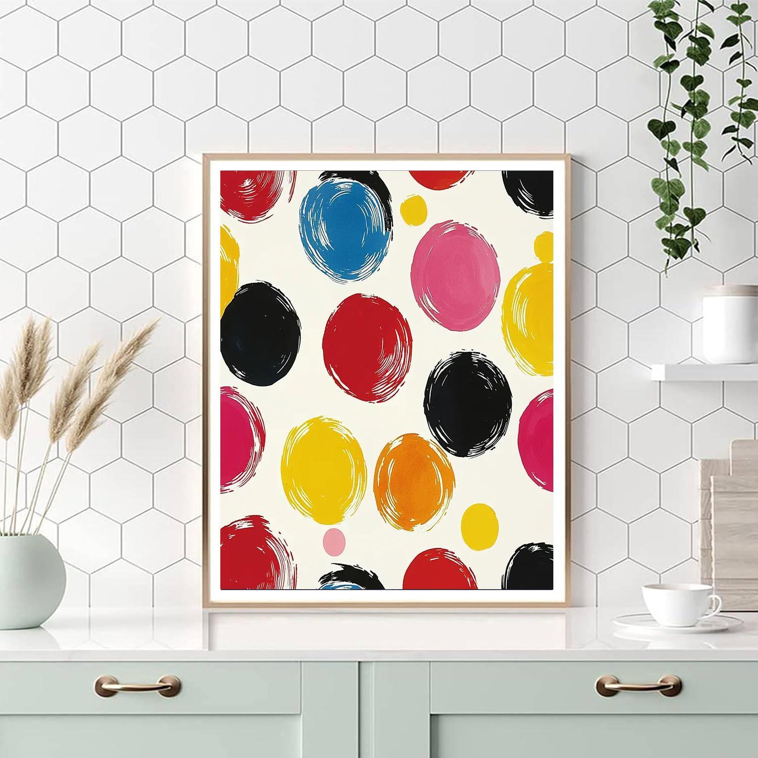 Yayoi Kusama Inspired Serene Dot Connection  Paint By Number