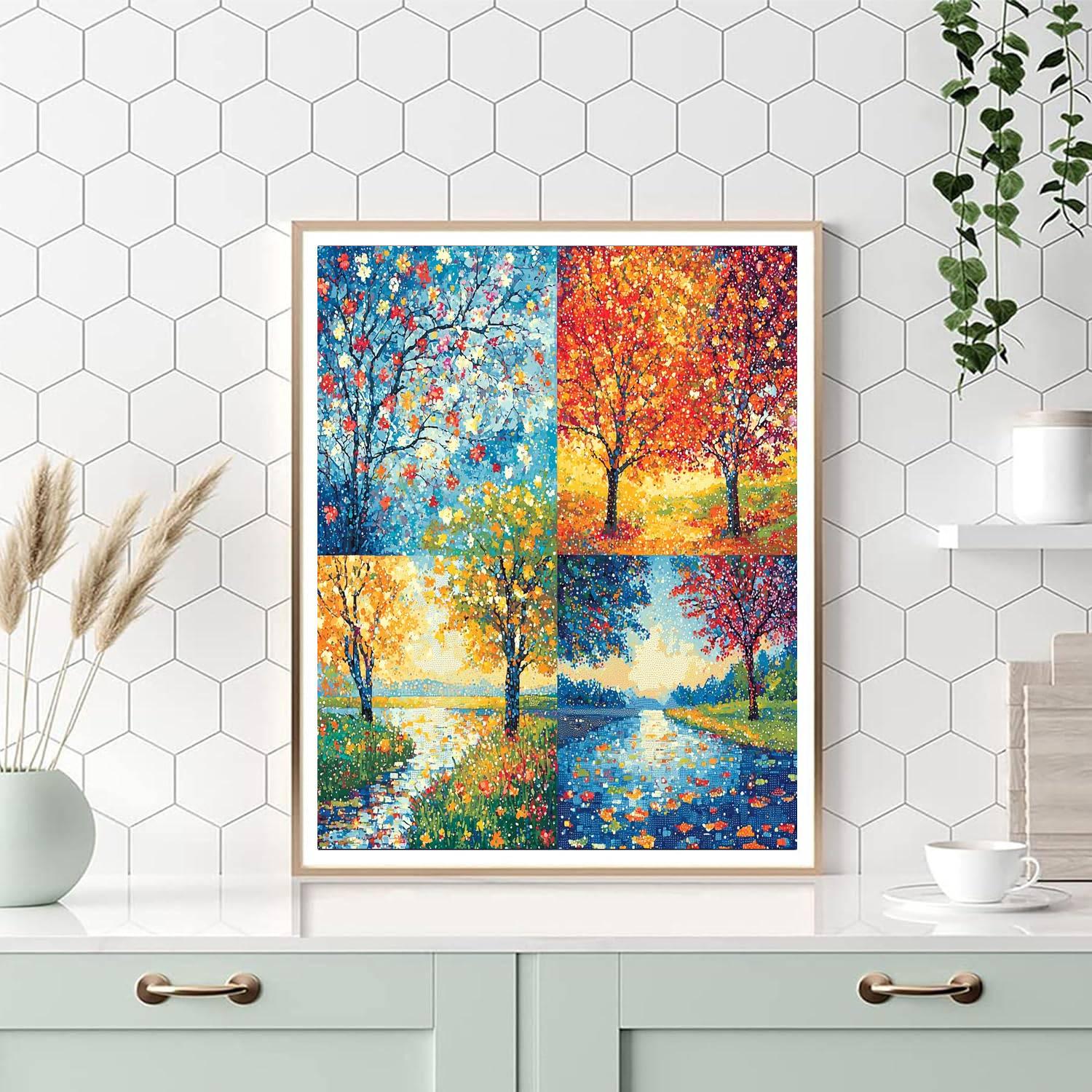 Georges Seurat Inspired Spirit Of The Seasons  Numbered Painting Kits