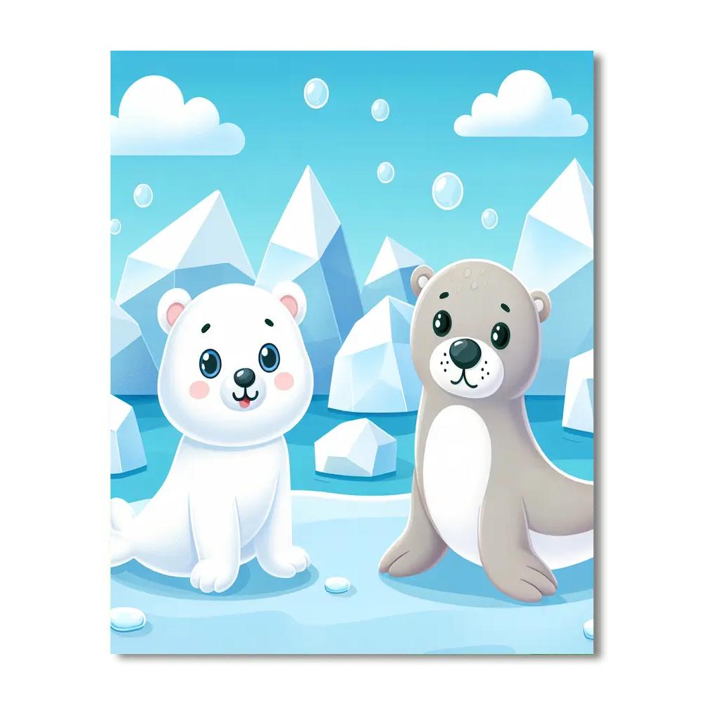Artic Wildlife Expedition Painting Number Kit