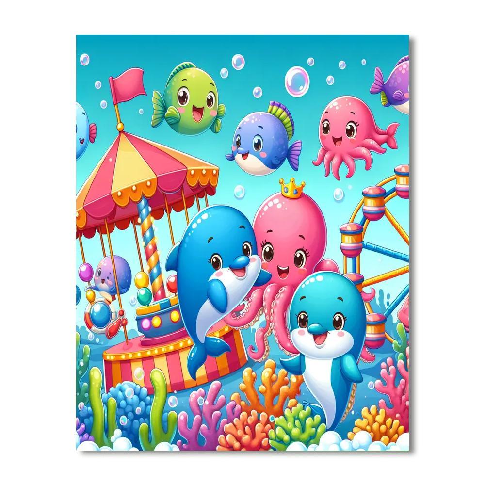 Silly Sea Creature Carnival Paint By Number