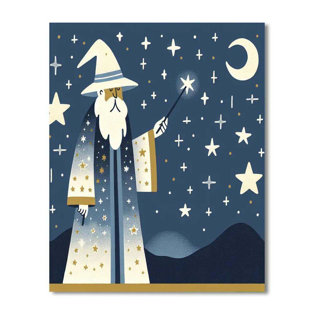 Starry Night Wizard Paint By Numbers Art