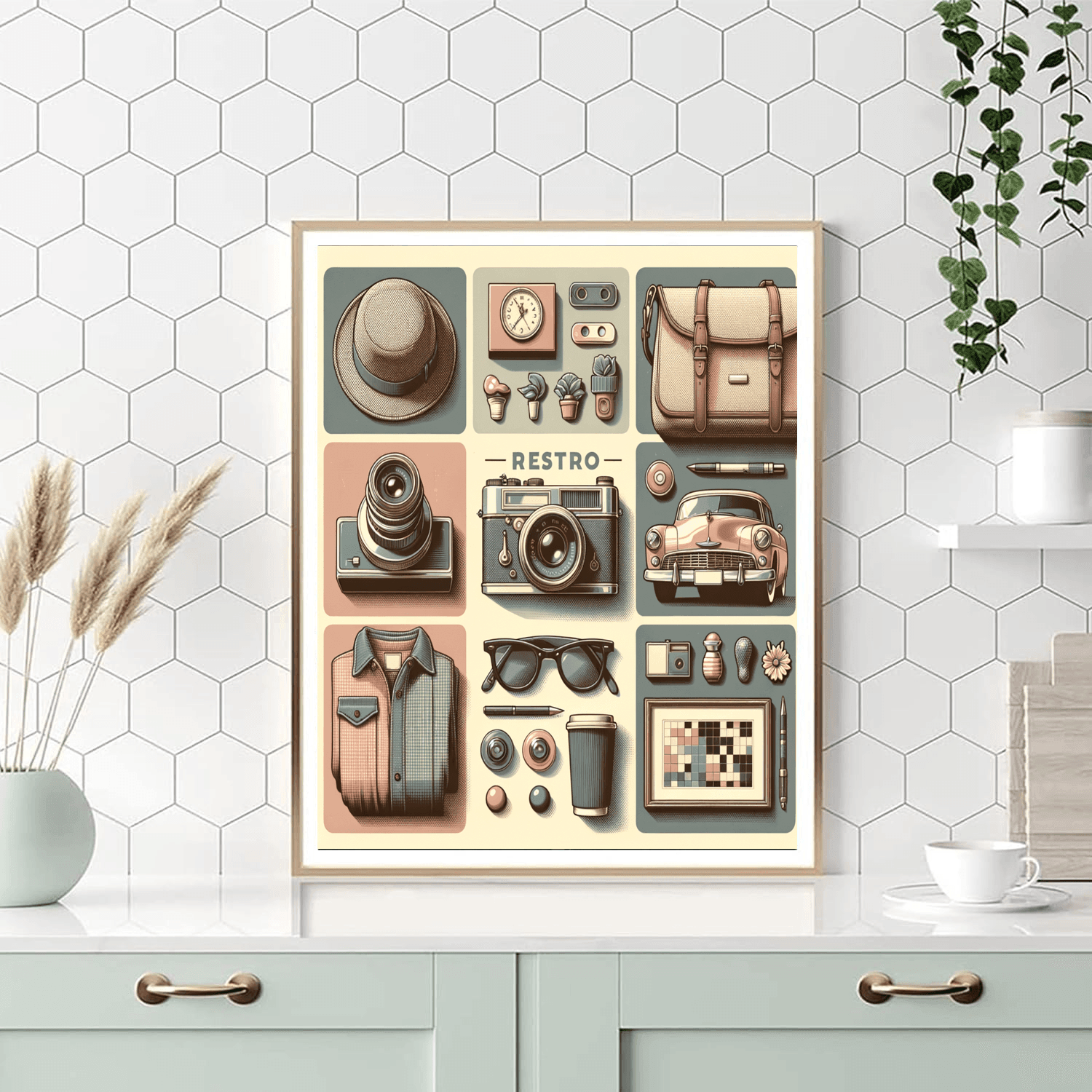 Retro Vintage Vibes Numbered Painting Kits