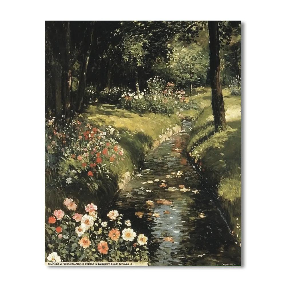 Jean-Baptiste-Camille Corot Inspired Garden Of Solitude  Paint By Numbers Kits