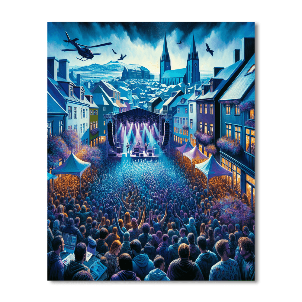 Iceland Airwaves - Reykjavik, Iceland DIY Paint By Numbers