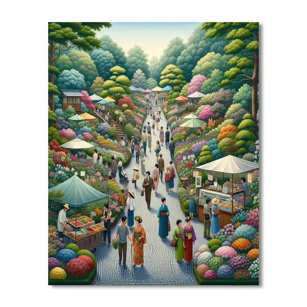 Hokkaido Garden Path Festival - Japan Painting Number Kit