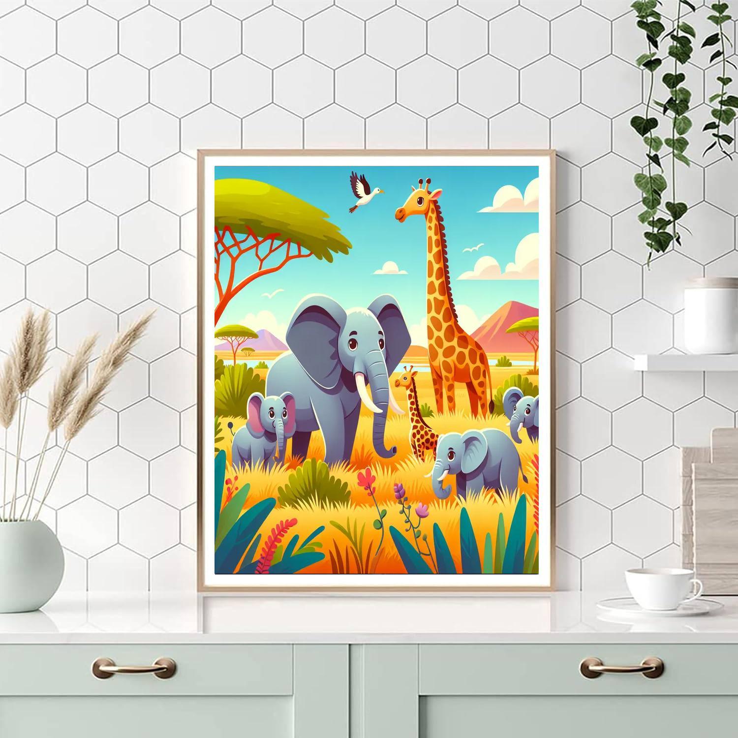 Safari Wildlife Encounter Paint By Numbers
