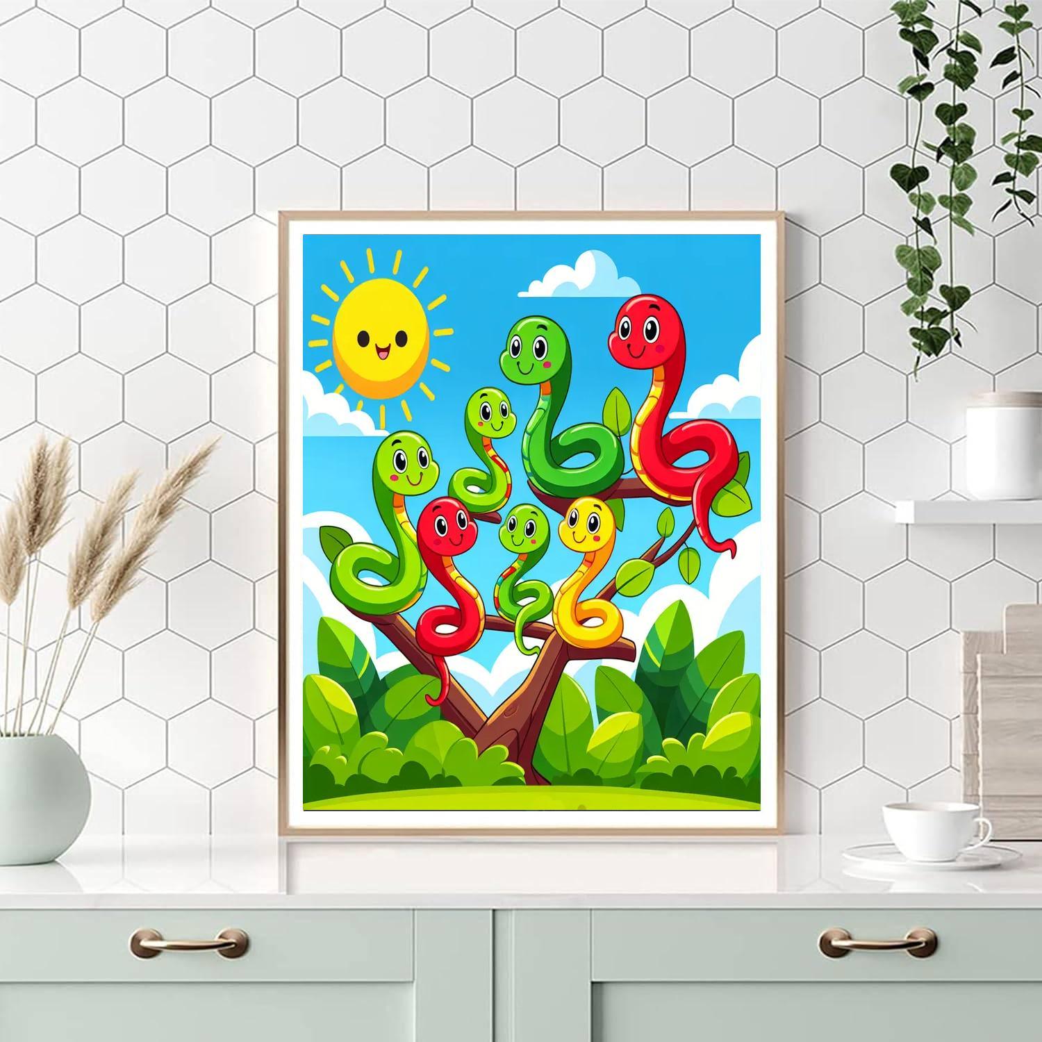 Snazzy Snakes Paint By Number