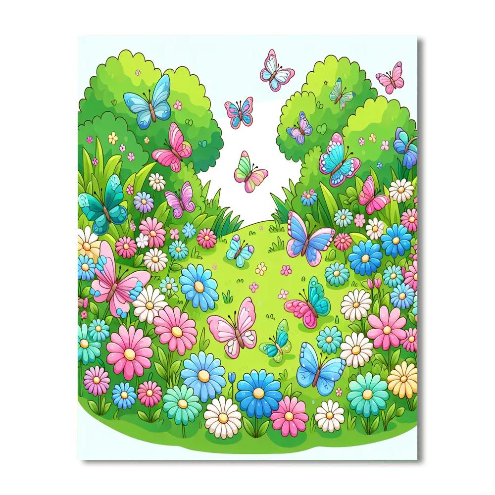 Garden Butterfly Haven Number Painting