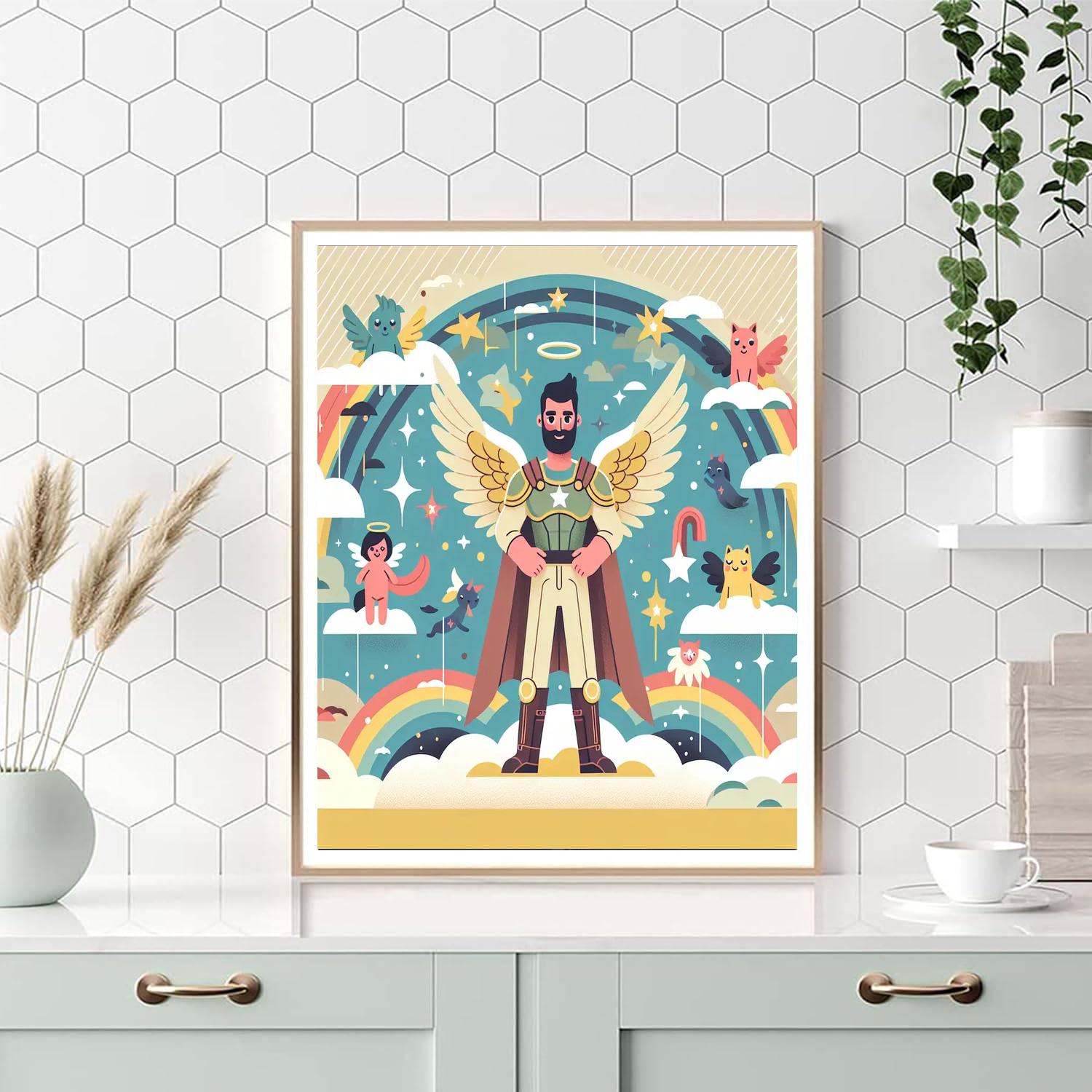 Sky Kingdom's Guardian Painting By Numbers Kit