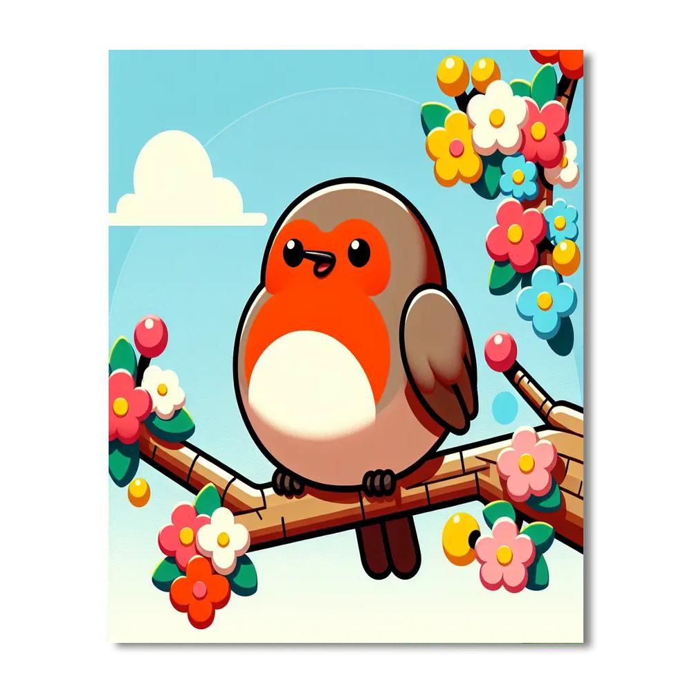 Chirpy Robin's Spring Morning Paint By Numbers Kits