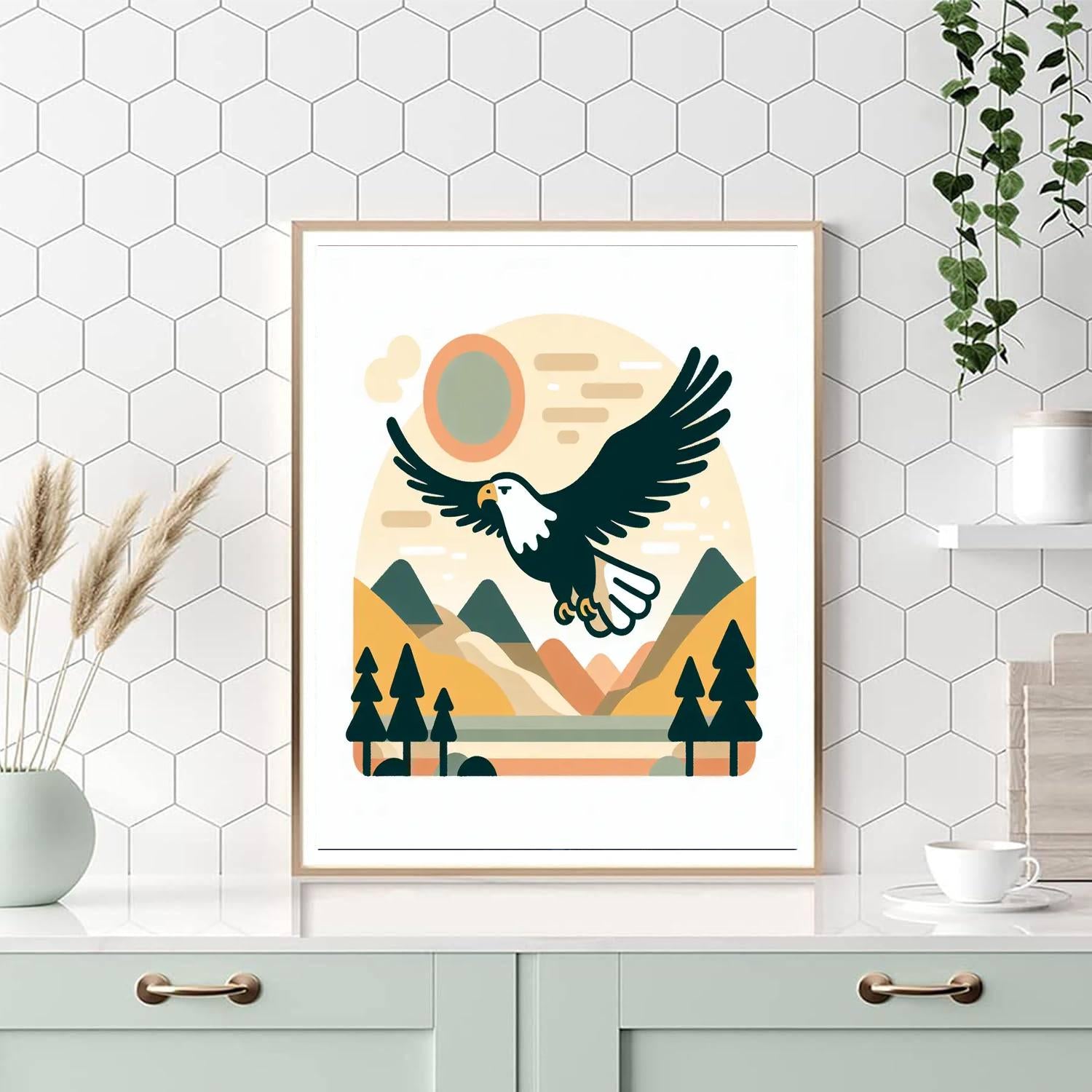 Mountain Ranger Eagle Number Painting